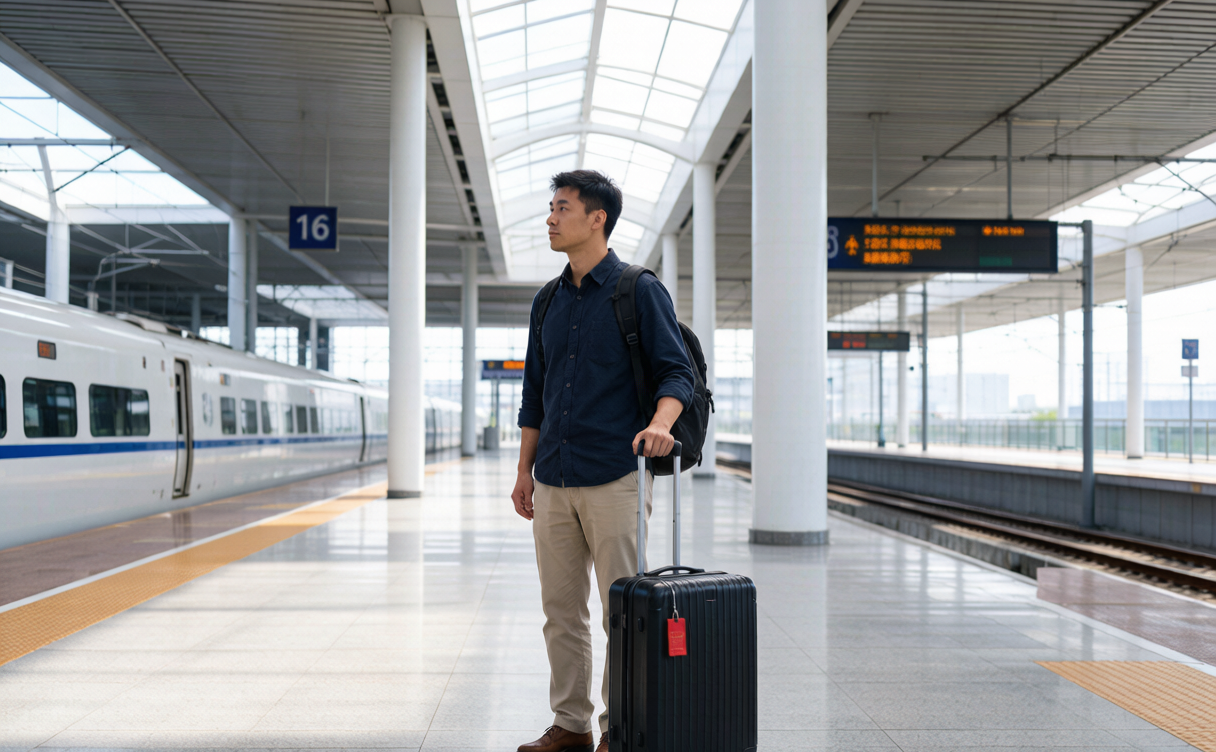 China high-speed train platform for foreigners