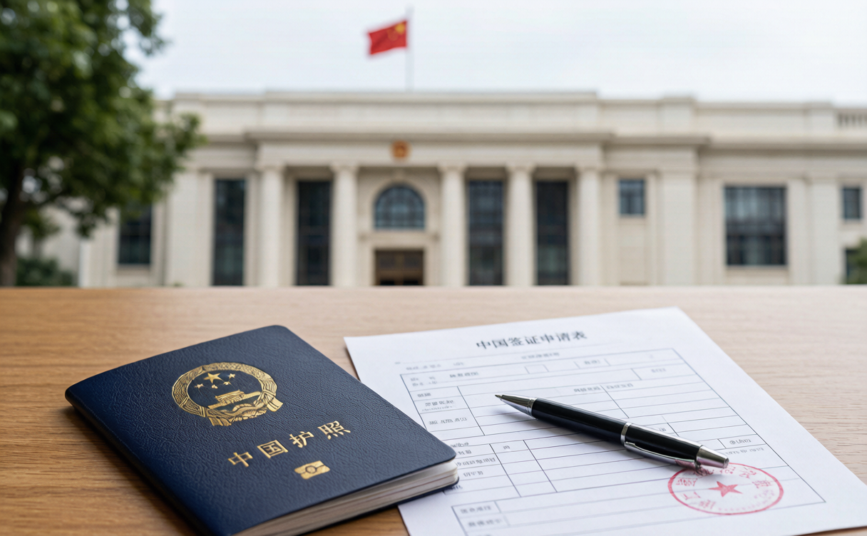 China tourist visa in passport