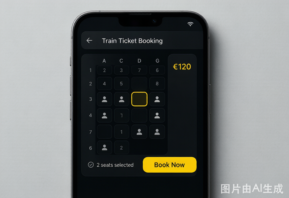 12306 app booking high-speed train ticket