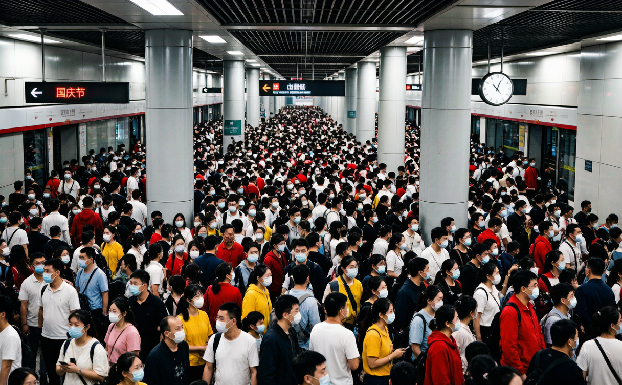 china golden week crowds travel