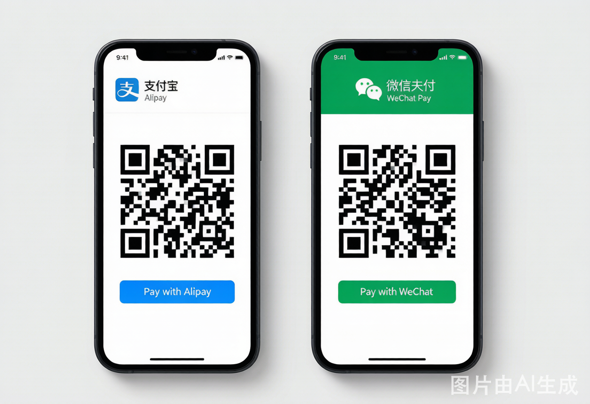 Alipay vs WeChat Pay payment screens