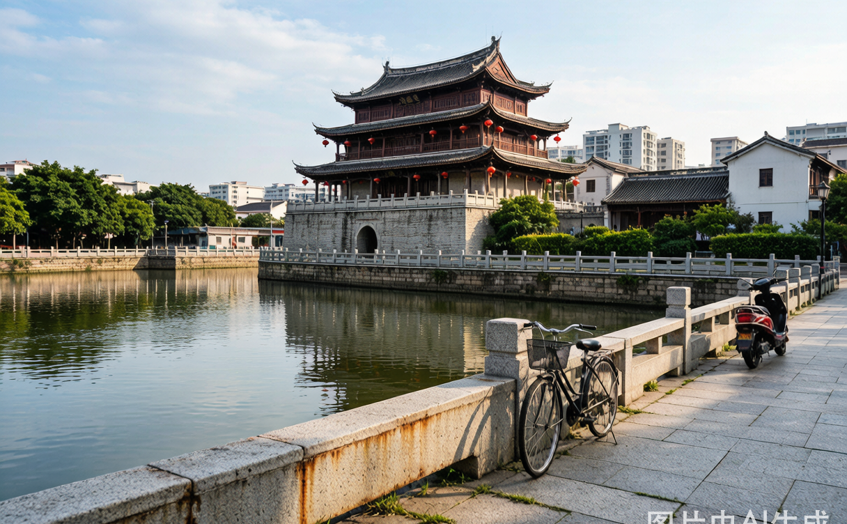 Guangji Bridge ancient floating bridge Chaozhou China