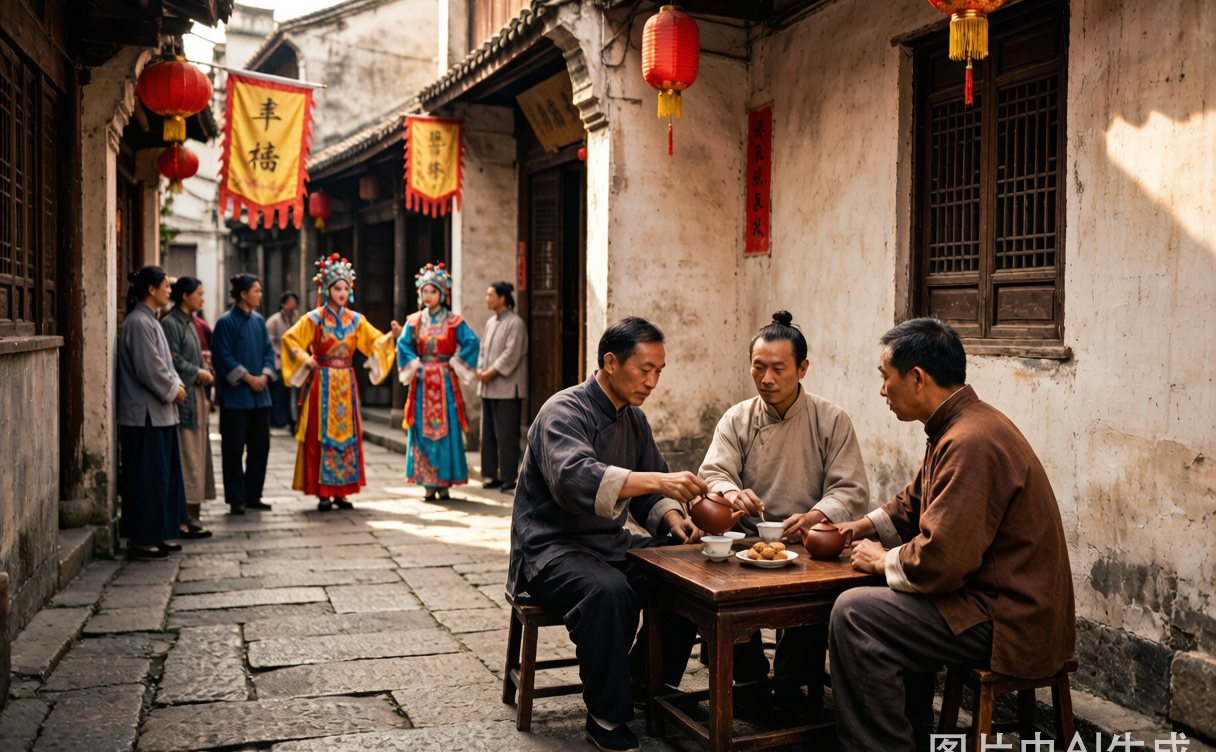 Chaozhou beef hotpot beef balls and Gongfu tea set China