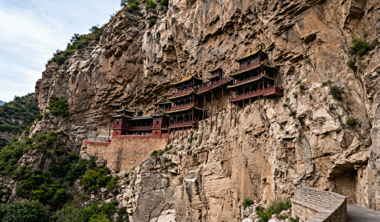 Datong Hanging Monastery on the cliff