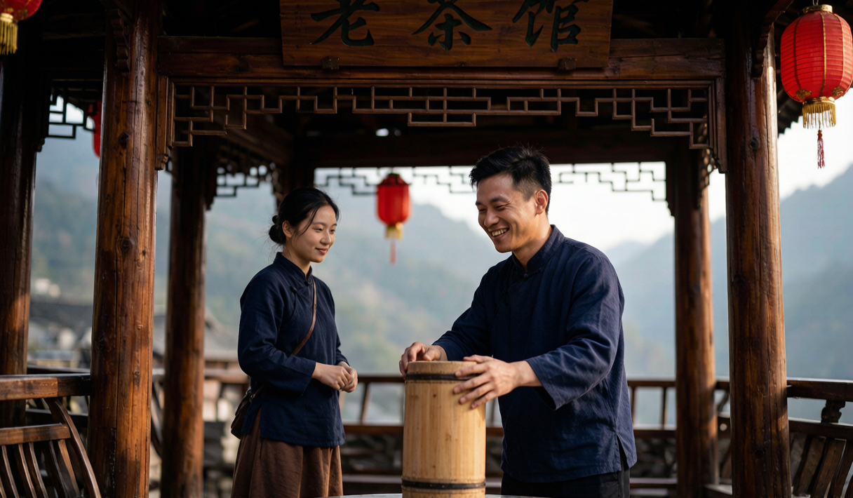 Enshi Tujia terraced village with stilt houses