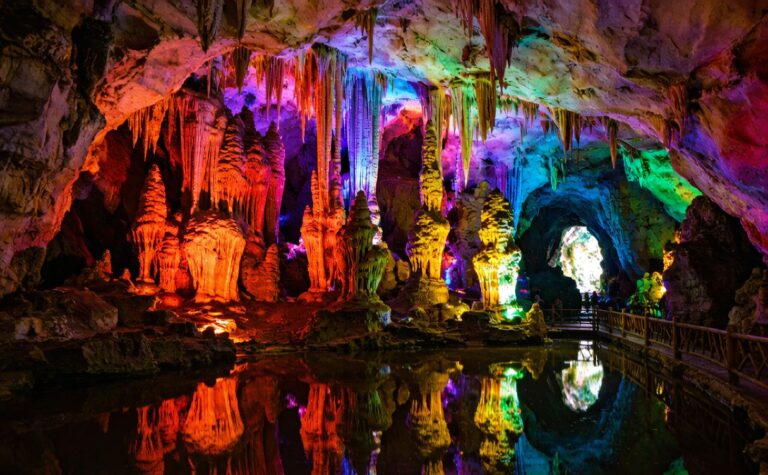 Reed Flute Cave Guilin: Lit Limestone Grotto