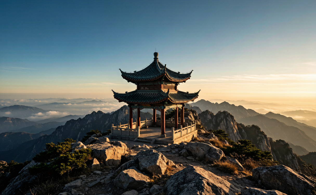 Sunrise from East Peak — best time to visit Huashan for clear morning views