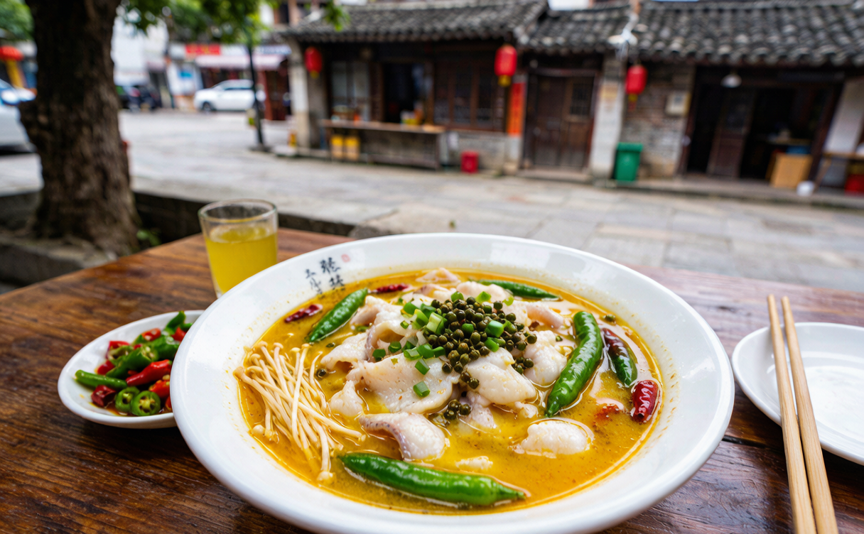 Hunan steamed chopped-chili fish head with scallions on top