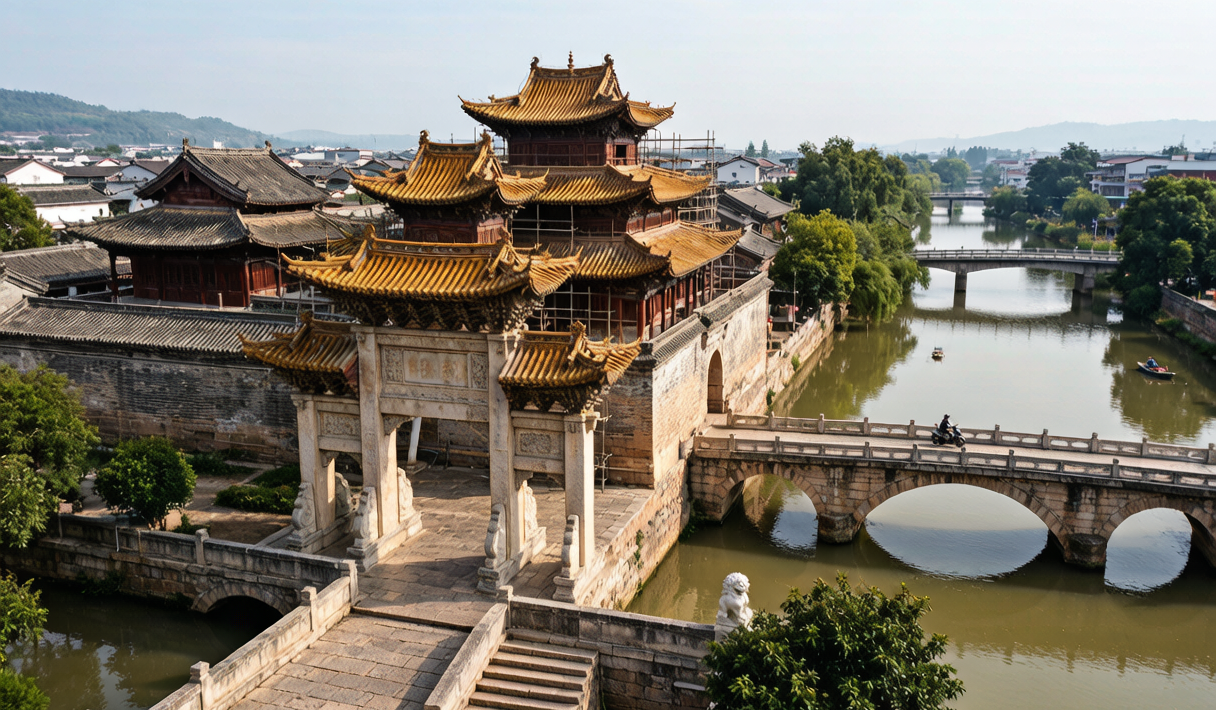 Jianshui Confucian Temple and Shuanglong Bridge