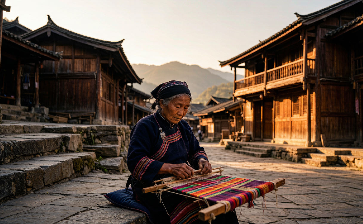 Traditional Lisu village terraces along the Nujiang valley in Nujiang Grand Canyon, China