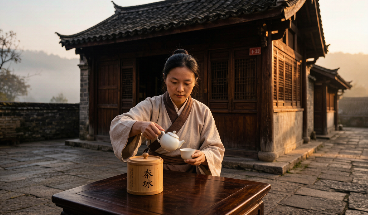 Pu'er tea tasting with aged cakes