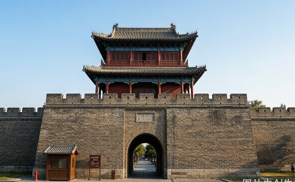 Old Dragon Head Great Wall entering the Bohai Sea
