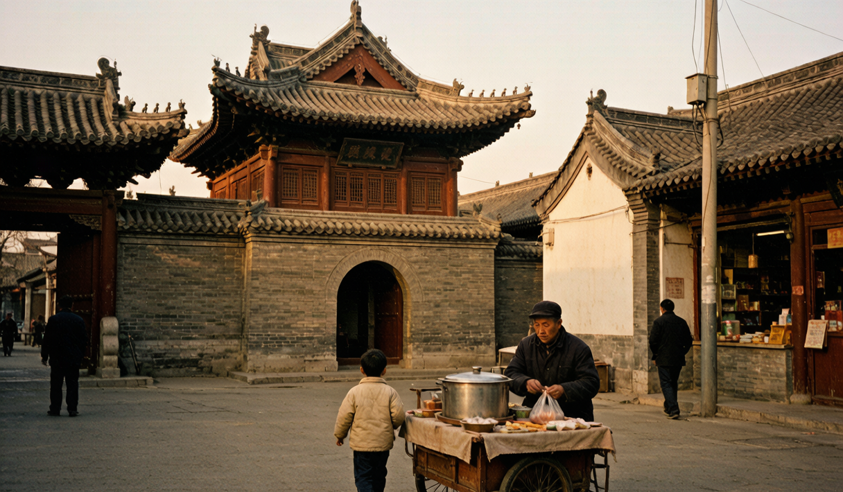 Qufu local street food and snacks