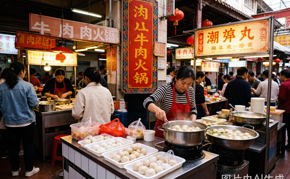 Shantou Chaoshan beef hotpot sliced beef and beef balls China