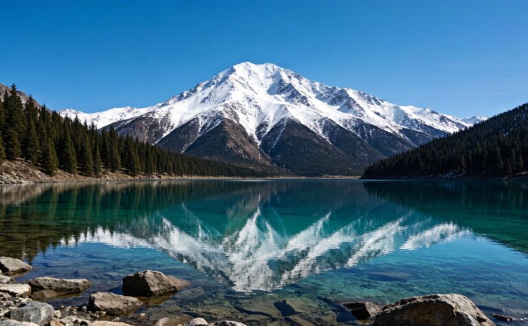 Tianchi (Heavenly Lake), Xinjiang, China: Mt. Bogda Lake