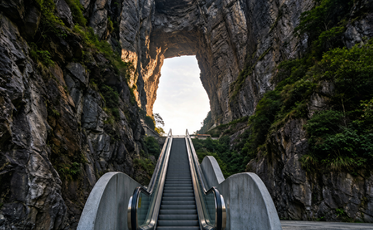 Glass skywalk on the West Line — top things to do in Tianmen Mountain