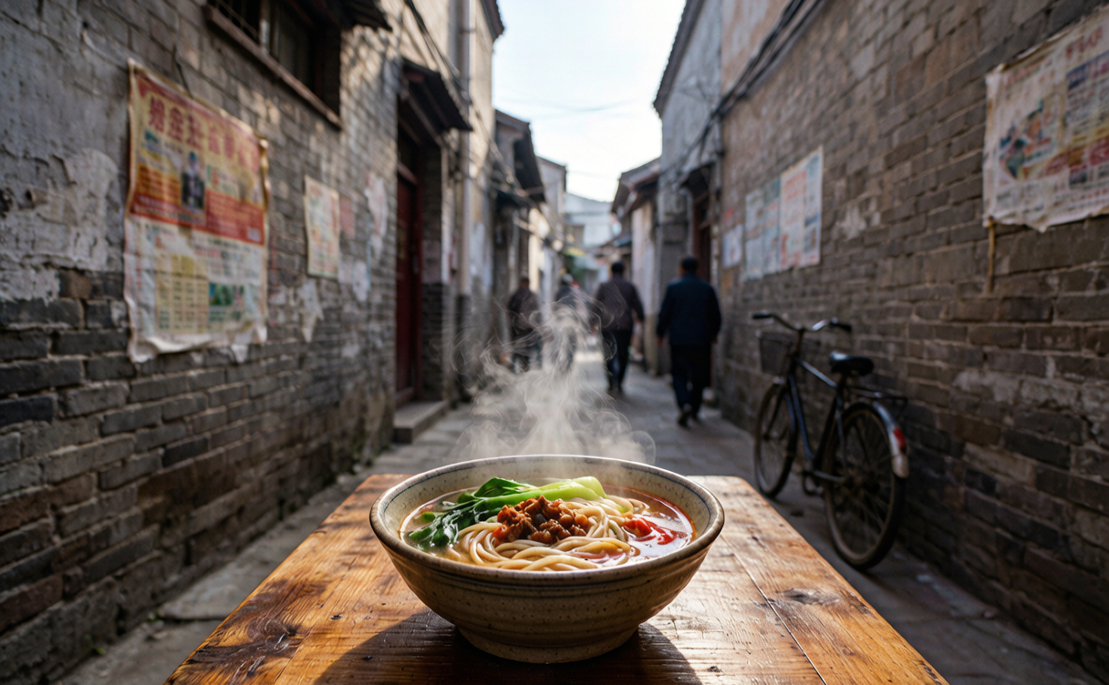 local guagua breakfast in an old-town alley, a must in things to do in Tianshui