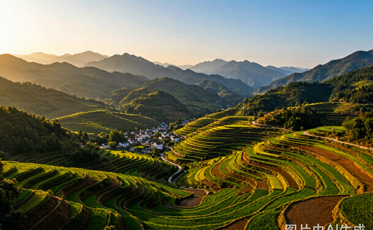 Narrow stone lane between white Hui village walls lit by warm evening lanterns