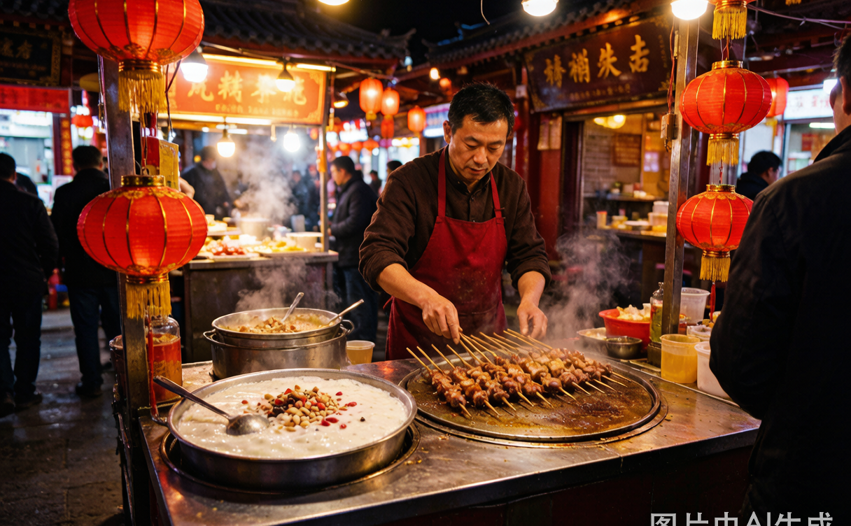 Xining night market lamb skewers and Tibetan yogurt