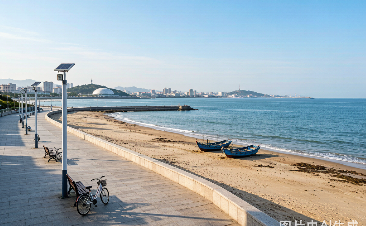 Yantai Penglai Pavilion by the sea in Shandong