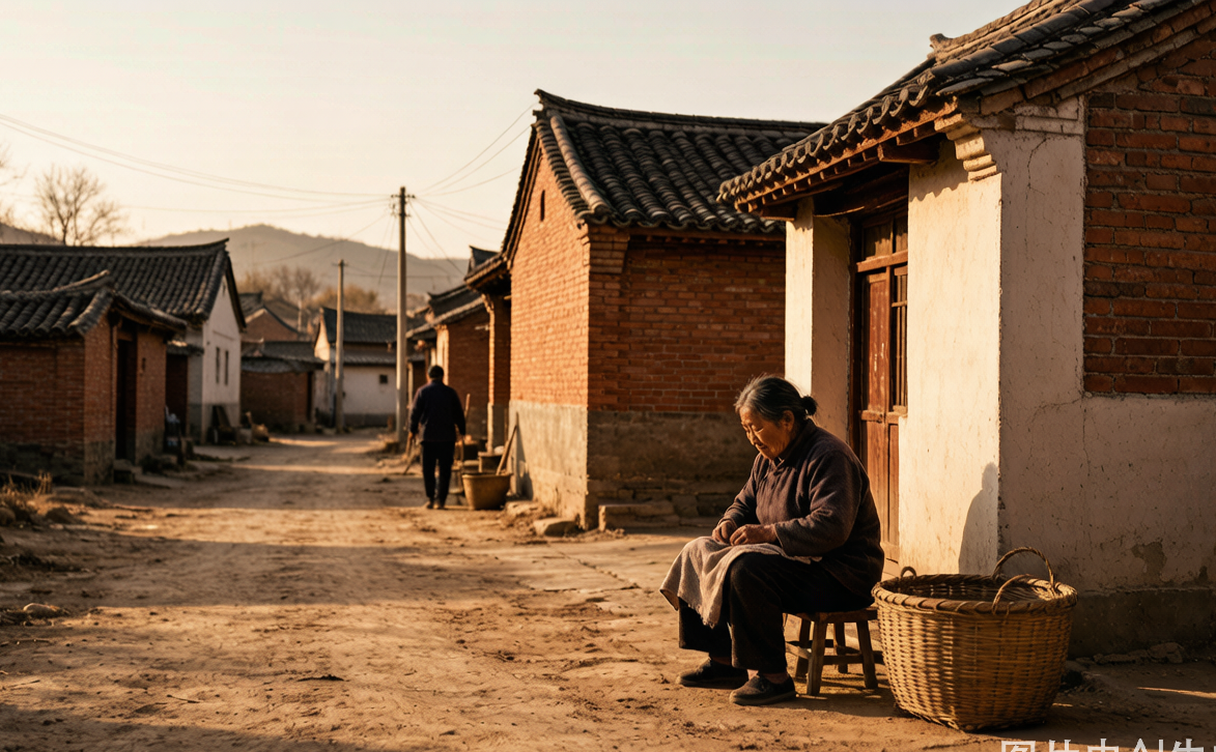 Wooden Tibetan farmhouse surrounded by green barley terraces in Zhagana village, Gansu, China