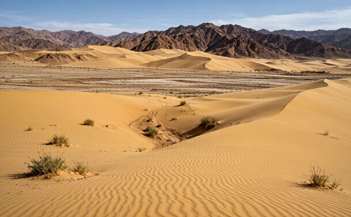 Golden desert poplar forest along the Tarim River near Aksu, Xinjiang, China