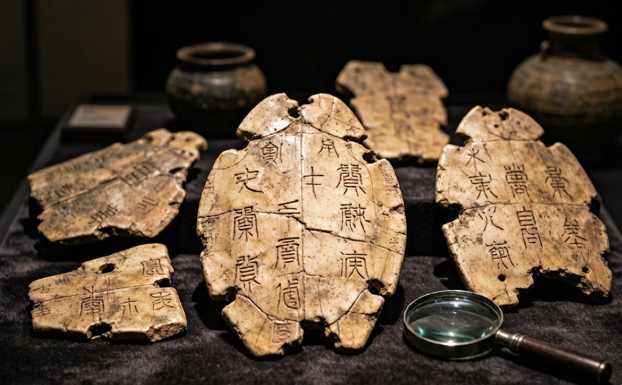 Excavated Yin Ruins palace foundations near Anyang