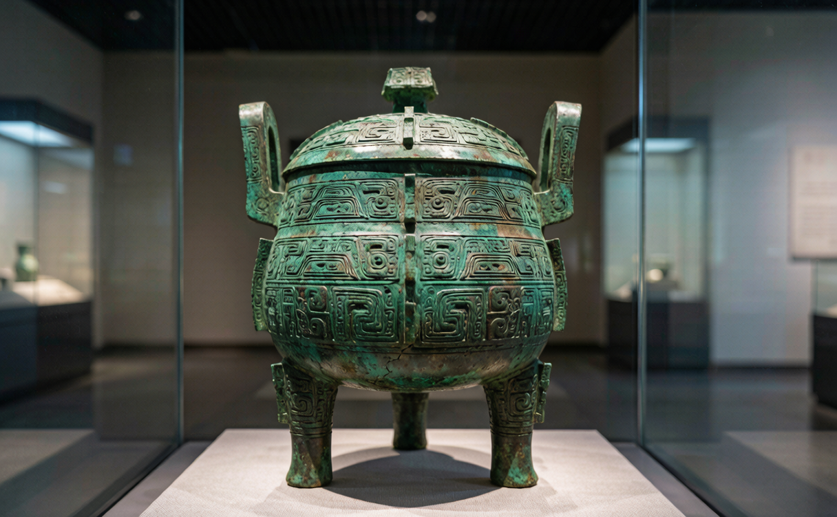 Baoji travel guide - Western Zhou ritual bronze vessel in the Baoji Bronze Ware Museum