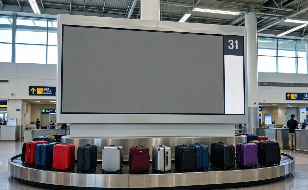 China airport transit guide - baggage reclaim in a Chinese arrivals hall