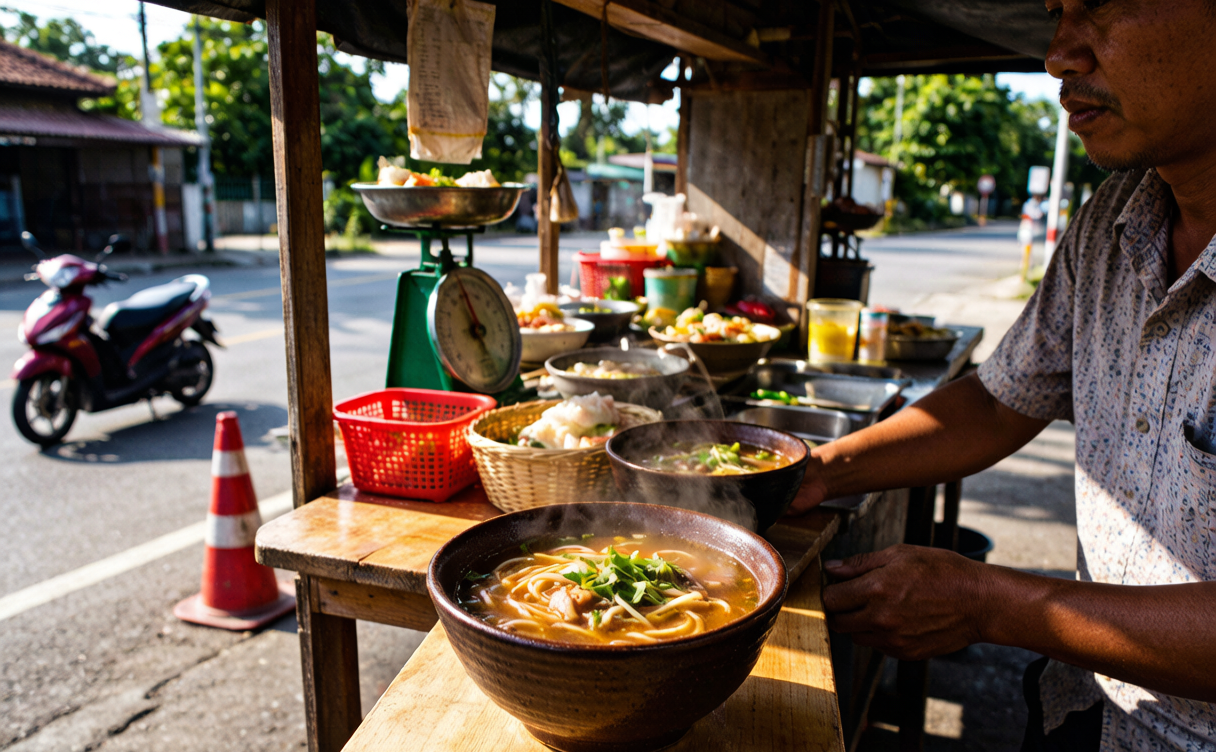 Budget food China guide - a roadside noodle shop bowl costing under five dollars