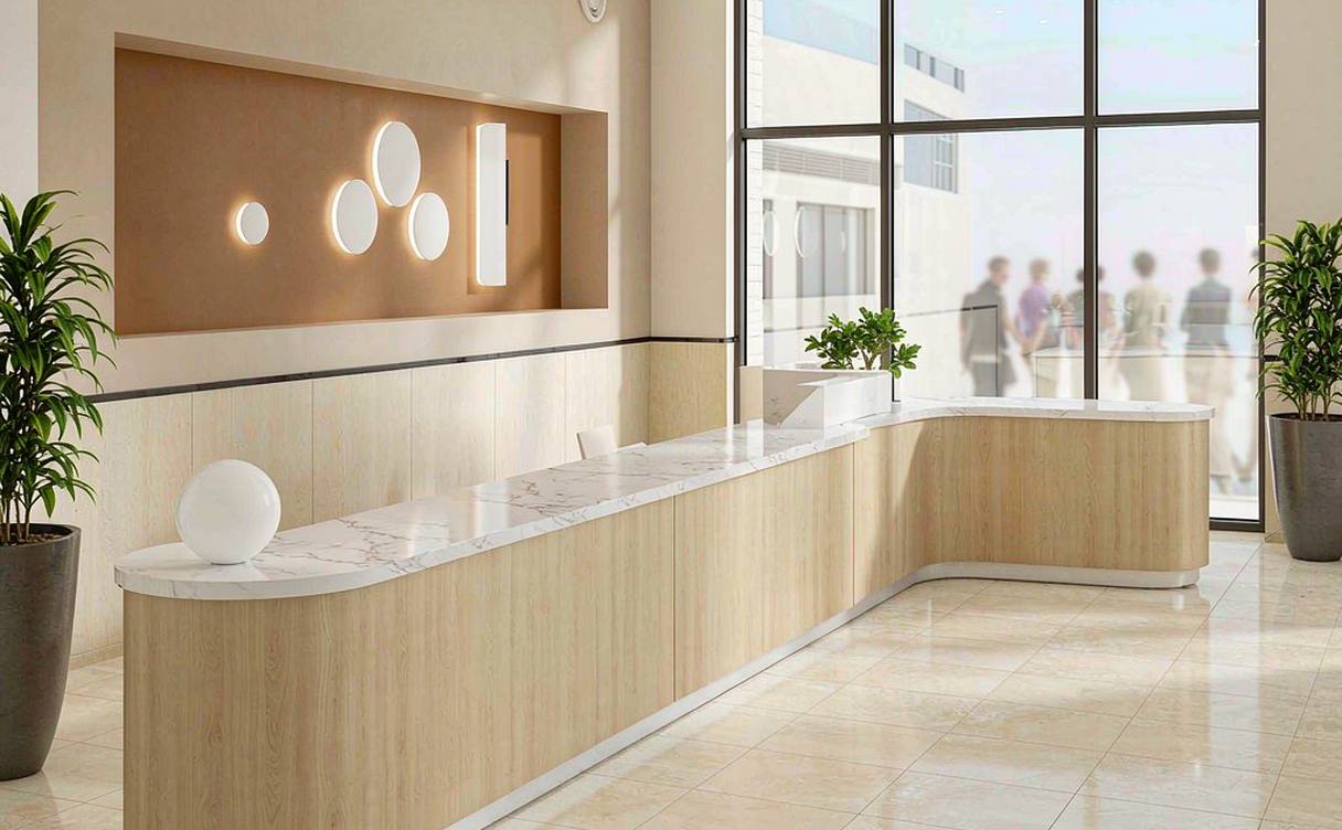 International desk at a hospital in a Chinese city