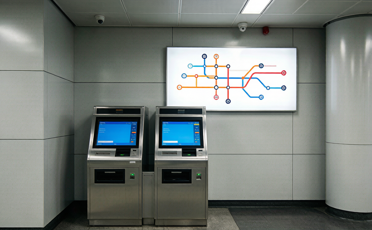 Beijing metro platform showing English and Chinese station signs