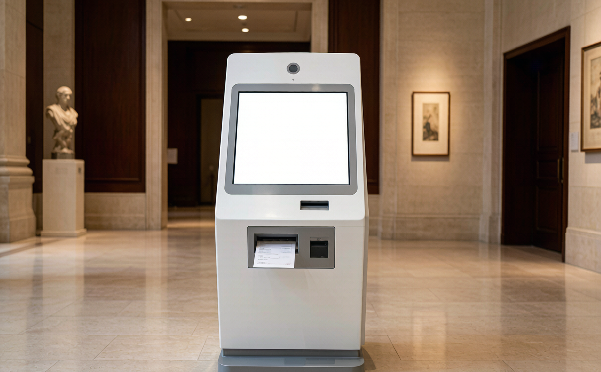 China museum reservation guide - passport ticket collection kiosk