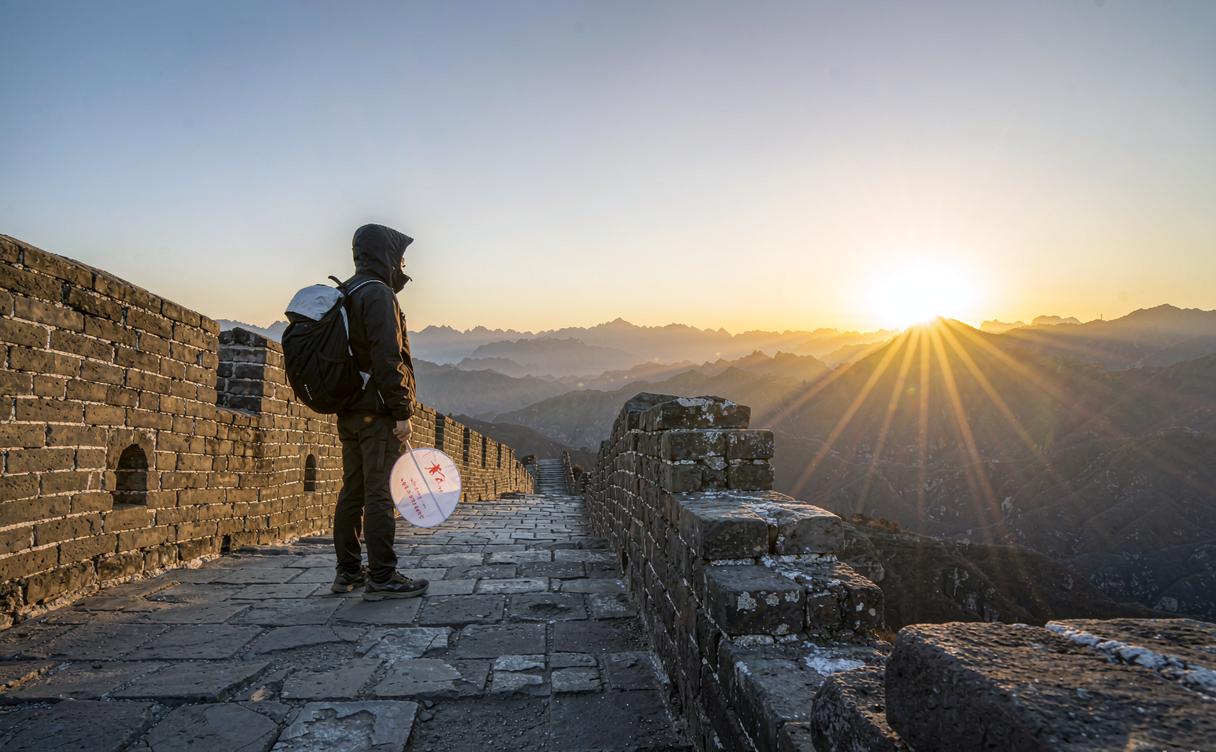 china-one-month-itinerary - backpacker boarding high speed train on Chinese platform