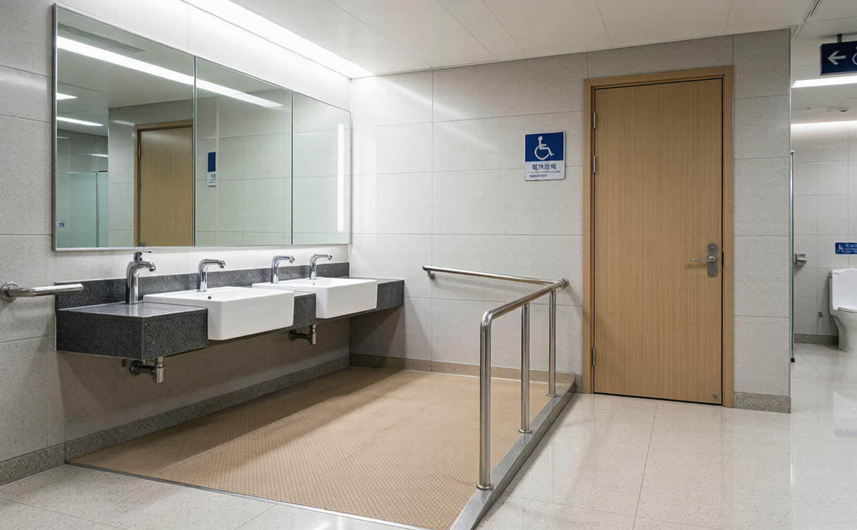 High-speed train carriage restroom sign in China