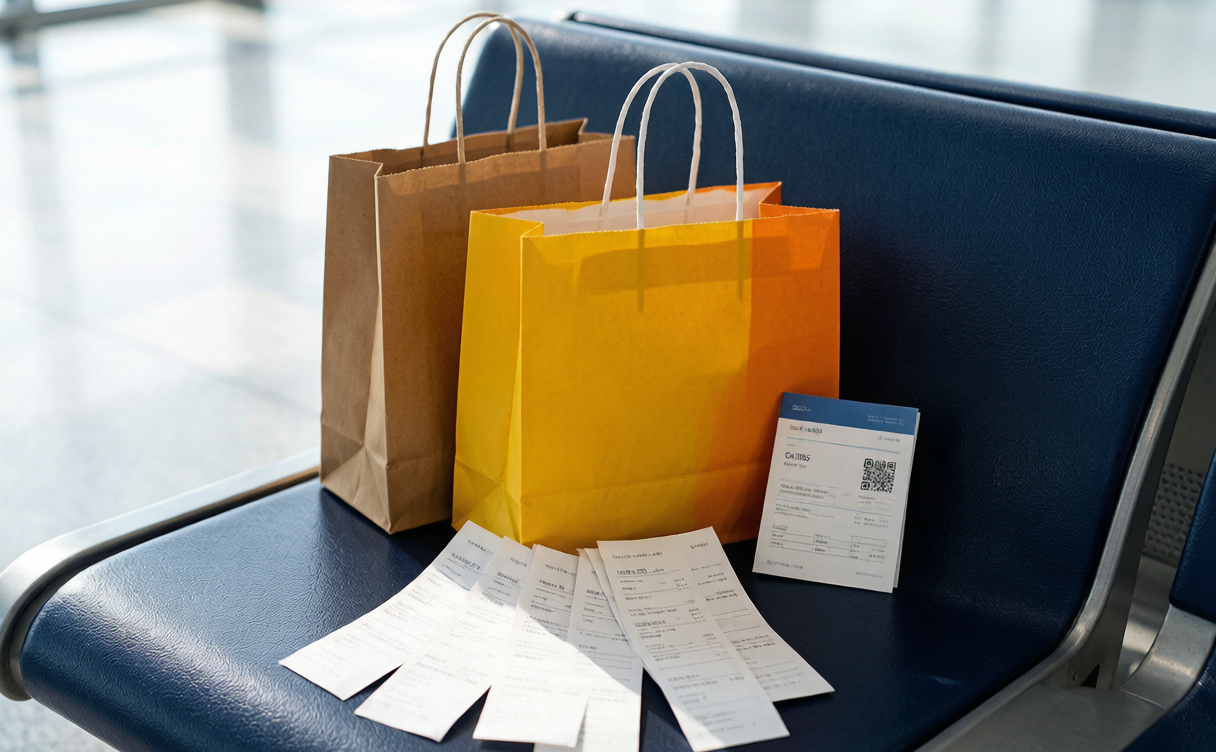 China tax refund for tourists - shopping receipts and boarding pass