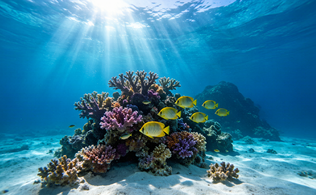 Fenjiezhou Island guide - snorkelling over the coral reef off Fenjiezhou Island in Hainan