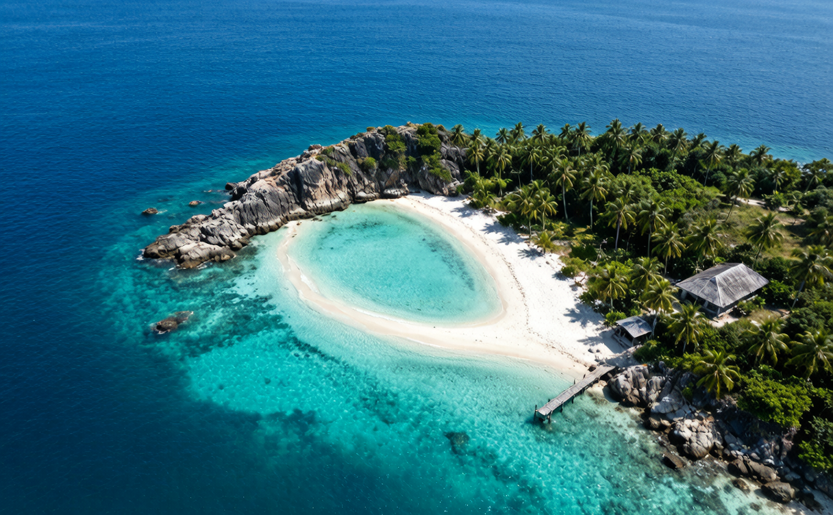 Fenjiezhou Island guide - the beach cove and boardwalks of Fenjiezhou Island
