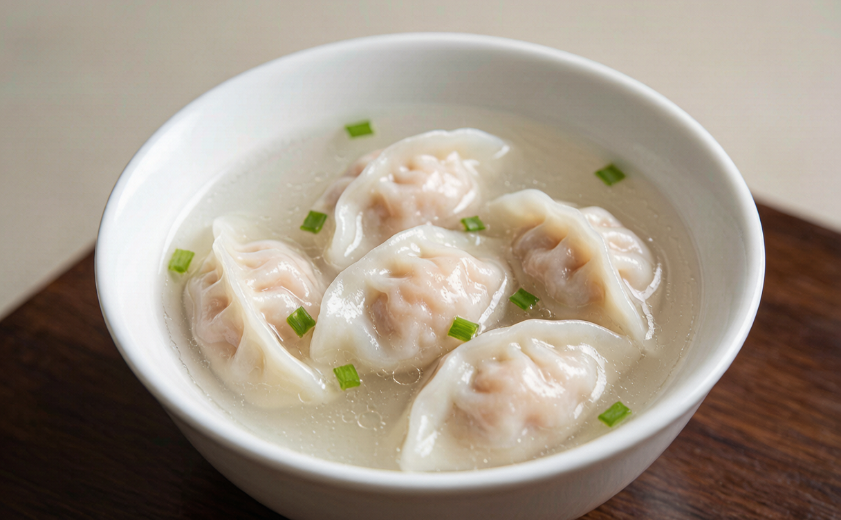 Fujian Min cuisine guide - Fuzhou fish balls and meat-skin wontons in clear broth, Fujian, China