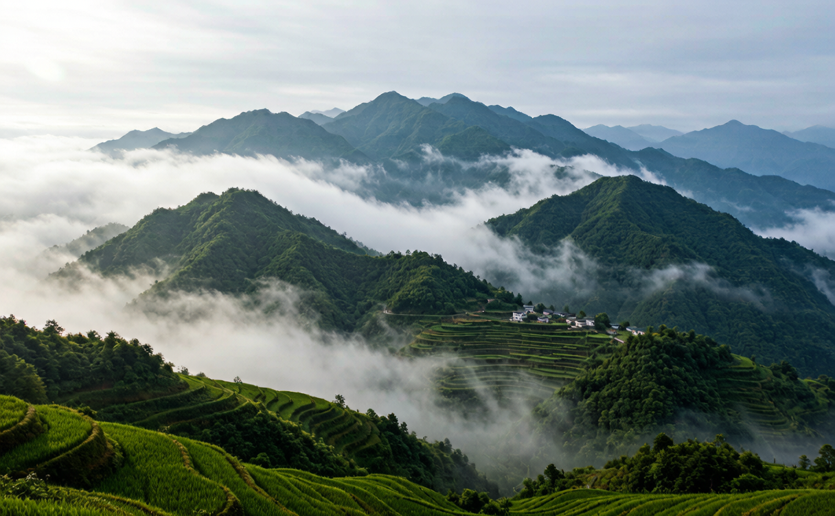 Cypress trees along the Cuiyun Corridor in Guangyuan