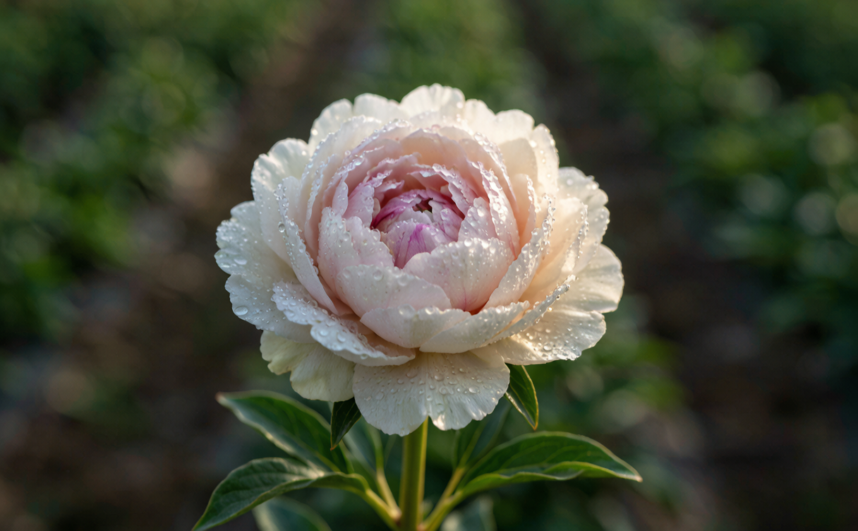 Pink and red peony flowers in the Caozhou Peony Garden in Heze