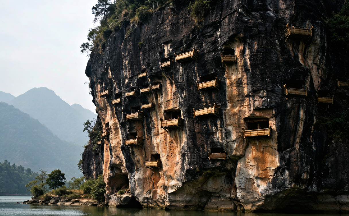 Mount Longhu travel guide - the Celestial Master's Mansion at Shangqing below the danxia cliffs