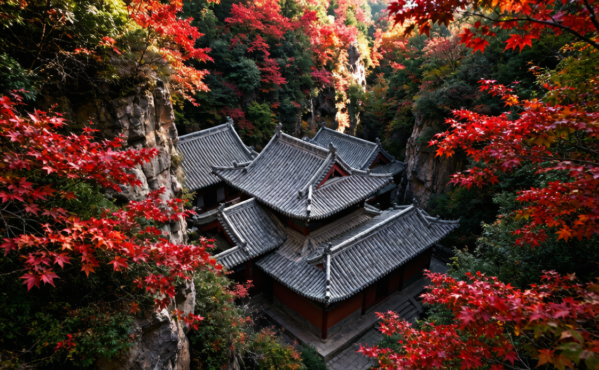 Qianshan autumn foliage maple forest