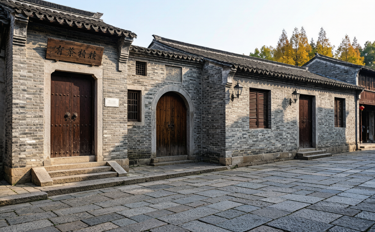 Quzhou travel guide - old grey-brick street in the Shuitingmen historic quarter