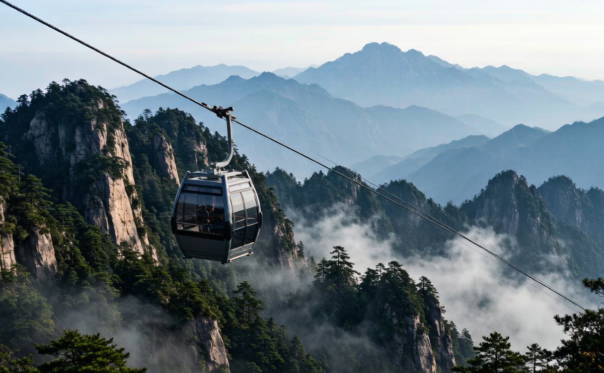 Mount Sanqingshan guide - granite pillars above a sea of cloud in Jiangxi