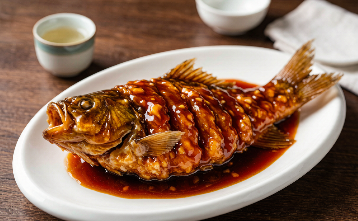 Shandong Lu cuisine guide - sweet and sour Yellow River carp served whole