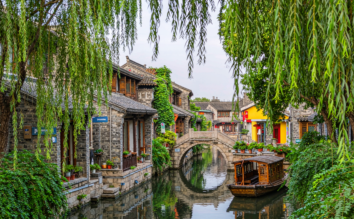 Zheng He memorial pavilion by the Liuhe River in Taicang