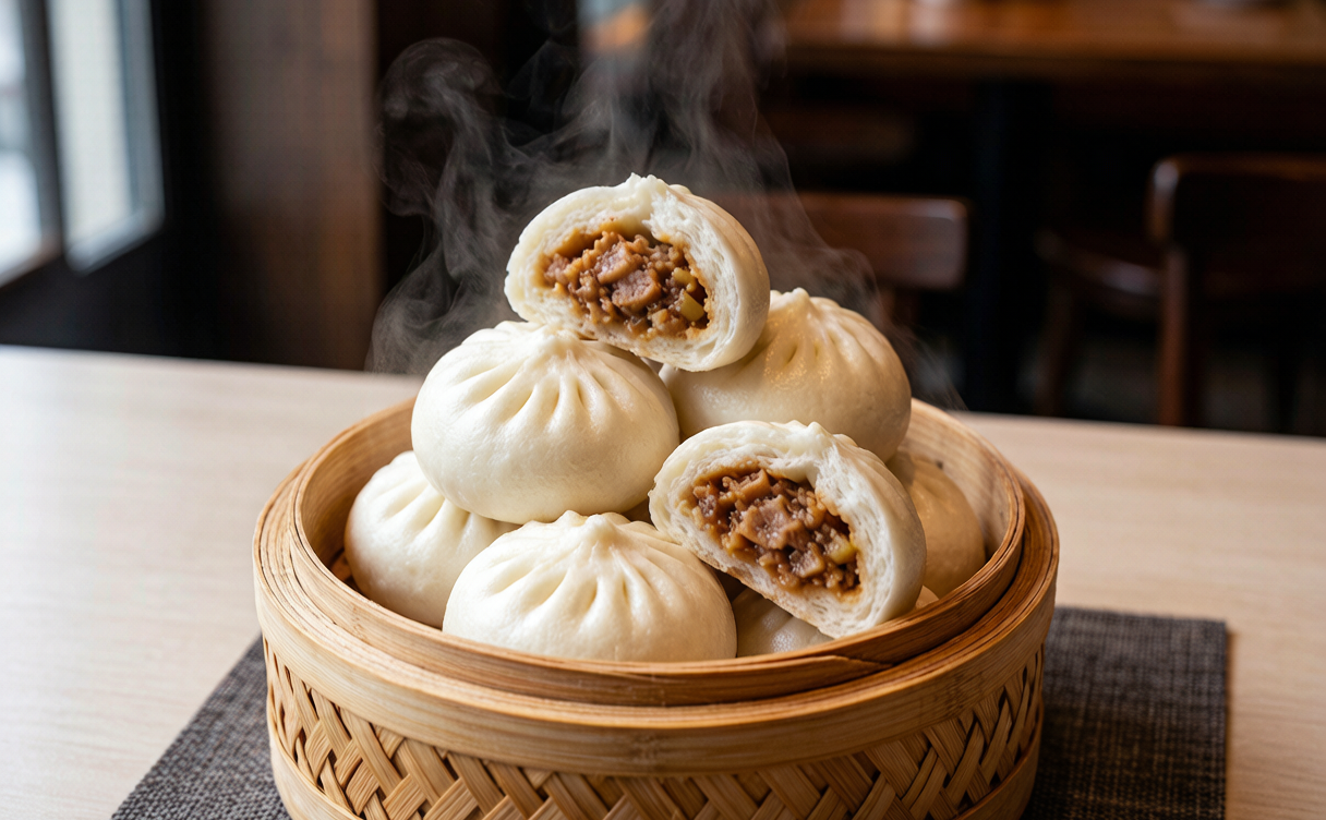 Jianbing breakfast pancake cooked on a griddle in Tianjin
