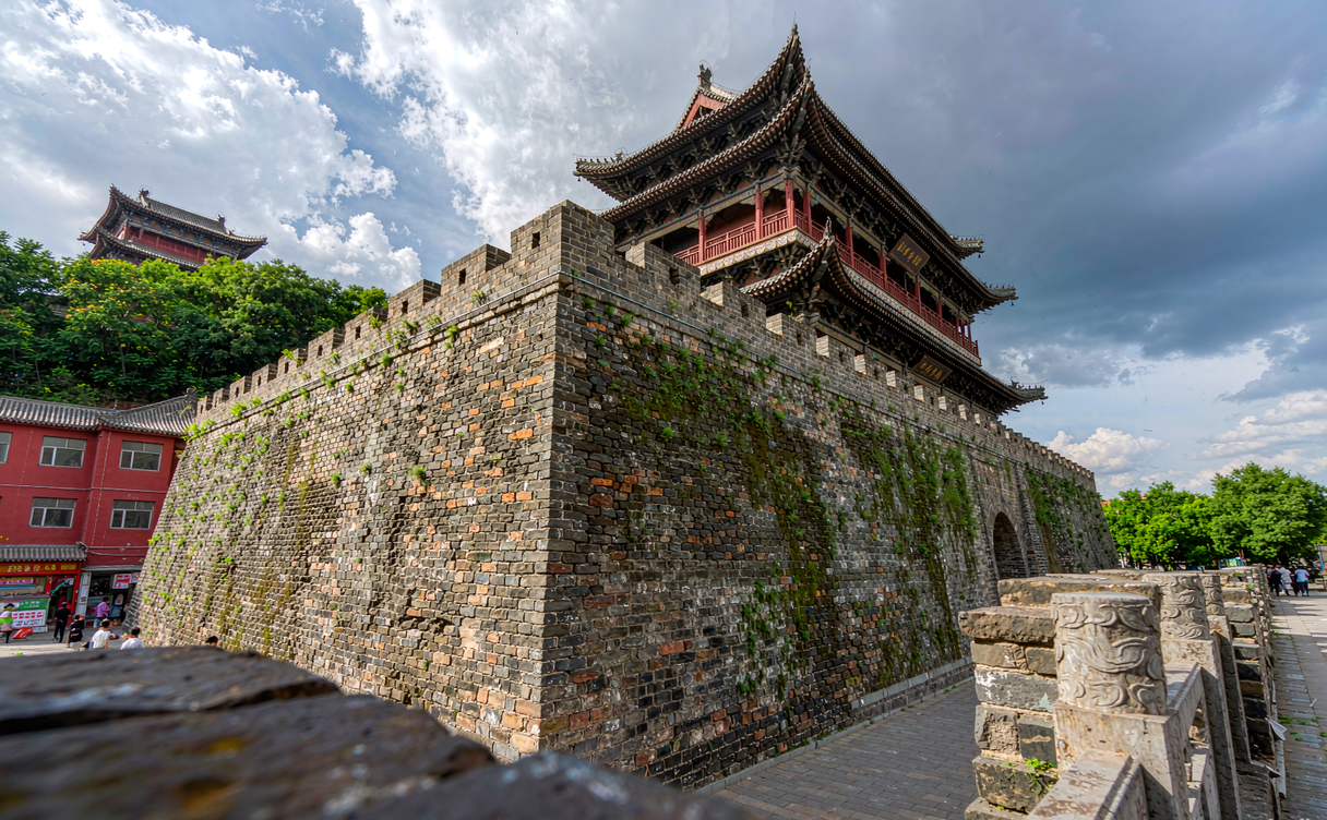 Old stone village beneath Taihang cliffs near Xingtai