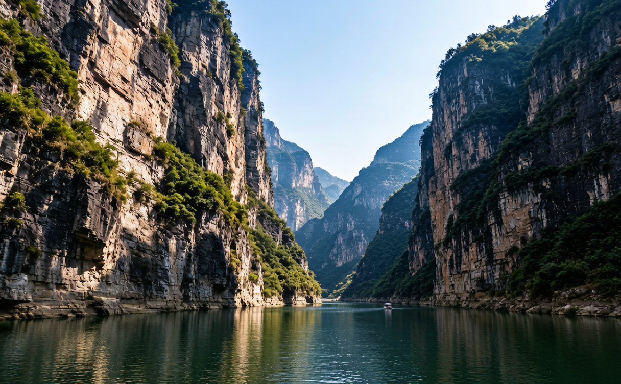 Xingyi travel guide - waterfalls on the cliffs of Maling Gorge near Xingyi, Guizhou